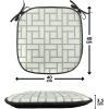 Ambesonne Romantic Chair Seating Cushion, Flamingos Shaping Hearts Heads Love Animal Valentines Illustration, Anti-Slip Seat Padding for Kitchen & Patio, 16″x16″, Pale Pink Grey(Pistachio Green White)