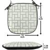 Ambesonne Romantic Chair Seating Cushion, Flamingos Shaping Hearts Heads Love Animal Valentines Illustration, Anti-Slip Seat Padding for Kitchen & Patio, 16″x16″, Pale Pink Grey(Pistachio Green White)
