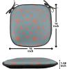 Ambesonne Romantic Chair Seating Cushion, Flamingos Shaping Hearts Heads Love Animal Valentines Illustration, Anti-Slip Seat Padding for Kitchen & Patio, 16″x16″, Pale Pink Grey(Petrol Blue Dark Coral)