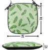 Ambesonne Romantic Chair Seating Cushion, Flamingos Shaping Hearts Heads Love Animal Valentines Illustration, Anti-Slip Seat Padding for Kitchen & Patio, 16″x16″, Pale Pink Grey(Fern and Pale Green)