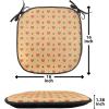 Ambesonne Romantic Chair Seating Cushion, Flamingos Shaping Hearts Heads Love Animal Valentines Illustration, Anti-Slip Seat Padding for Kitchen & Patio, 16″x16″, Pale Pink Grey(Coral Pale Orange Blue)