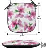 Ambesonne Romantic Chair Seating Cushion, Flamingos Shaping Hearts Heads Love Animal Valentines Illustration, Anti-Slip Seat Padding for Kitchen & Patio, 16″x16″, Pale Pink Grey(Fuchsia Yellow)