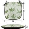 Ambesonne Romantic Chair Seating Cushion, Flamingos Shaping Hearts Heads Love Animal Valentines Illustration, Anti-Slip Seat Padding for Kitchen & Patio, 16″x16″, Pale Pink Grey(Olive Green Cream)