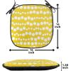 Ambesonne Romantic Chair Seating Cushion, Flamingos Shaping Hearts Heads Love Animal Valentines Illustration, Anti-Slip Seat Padding for Kitchen & Patio, 16″x16″, Pale Pink Grey(Earth Yellow and White)