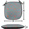 Ambesonne Romantic Chair Seating Cushion, Flamingos Shaping Hearts Heads Love Animal Valentines Illustration, Anti-Slip Seat Padding for Kitchen & Patio, 16″x16″, Pale Pink Grey(Petrol Blue Dark Coral)