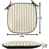 Ambesonne Valentine`s Day Chair Seating Cushion, Cartoon Hearts with Arrows Love Passion and Romance Pattern, Anti-Slip Seat Padding for Kitchen & Patio, 16″x16″, Dark Coral Brown White(Pale Earth Yellow White)