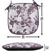 Ambesonne Valentine`s Day Chair Seating Cushion, Cartoon Hearts with Arrows Love Passion and Romance Pattern, Anti-Slip Seat Padding for Kitchen & Patio, 16″x16″, Dark Coral Brown White(Plum Dried Rose Lavender)