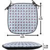 Ambesonne Valentine`s Day Chair Seating Cushion, Cartoon Hearts with Arrows Love Passion and Romance Pattern, Anti-Slip Seat Padding for Kitchen & Patio, 16″x16″, Dark Coral Brown White(Pale Blue Ruby White)