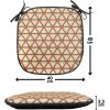 Ambesonne Valentine`s Day Chair Seating Cushion, Cartoon Hearts with Arrows Love Passion and Romance Pattern, Anti-Slip Seat Padding for Kitchen & Patio, 16″x16″, Dark Coral Brown White(Beige Coral Dark Taupe)