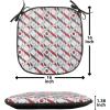 Ambesonne Valentine`s Day Chair Seating Cushion, Cartoon Hearts with Arrows Love Passion and Romance Pattern, Anti-Slip Seat Padding for Kitchen & Patio, 16″x16″, Dark Coral Brown White(Dimgrey Pale Grey Red)