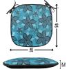 Ambesonne Valentine`s Day Chair Seating Cushion, Cartoon Hearts with Arrows Love Passion and Romance Pattern, Anti-Slip Seat Padding for Kitchen & Patio, 16″x16″, Dark Coral Brown White(Petrol Blue and Aqua)