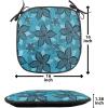 Ambesonne Valentine`s Day Chair Seating Cushion, Cartoon Hearts with Arrows Love Passion and Romance Pattern, Anti-Slip Seat Padding for Kitchen & Patio, 16″x16″, Dark Coral Brown White(Petrol Blue and Aqua)