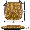 Ambesonne Valentine`s Day Chair Seating Cushion, Cartoon Hearts with Arrows Love Passion and Romance Pattern, Anti-Slip Seat Padding for Kitchen & Patio, 16″x16″, Dark Coral Brown White(Brown Yellow Green)