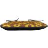 Ambesonne Valentine`s Day Chair Seating Cushion, Cartoon Hearts with Arrows Love Passion and Romance Pattern, Anti-Slip Seat Padding for Kitchen & Patio, 16″x16″, Dark Coral Brown White(Brown Yellow Green)