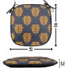 Ambesonne Valentine`s Day Chair Seating Cushion, Cartoon Hearts with Arrows Love Passion and Romance Pattern, Anti-Slip Seat Padding for Kitchen & Patio, 16″x16″, Dark Coral Brown White(Dark Blue Marigold)