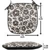 Ambesonne Valentine`s Day Chair Seating Cushion, Cartoon Hearts with Arrows Love Passion and Romance Pattern, Anti-Slip Seat Padding for Kitchen & Patio, 16″x16″, Dark Coral Brown White(Dark Brown and White)