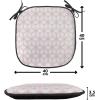 Ambesonne Valentine`s Day Chair Seating Cushion, Cartoon Hearts with Arrows Love Passion and Romance Pattern, Anti-Slip Seat Padding for Kitchen & Patio, 16″x16″, Dark Coral Brown White(Pale Blue and Coral)