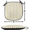 Ambesonne Valentine`s Day Chair Seating Cushion, Cartoon Hearts with Arrows Love Passion and Romance Pattern, Anti-Slip Seat Padding for Kitchen & Patio, 16″x16″, Dark Coral Brown White(Pale Earth Yellow White)