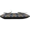 Ambesonne Valentine`s Day Chair Seating Cushion, Cartoon Hearts with Arrows Love Passion and Romance Pattern, Anti-Slip Seat Padding for Kitchen & Patio, 16″x16″, Dark Coral Brown White(Dark Blue Marigold White)
