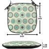 Ambesonne Valentine`s Day Chair Seating Cushion, Cartoon Hearts with Arrows Love Passion and Romance Pattern, Anti-Slip Seat Padding for Kitchen & Patio, 16″x16″, Dark Coral Brown White(Dark Taupe Mint Green)