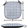 Ambesonne Valentine`s Day Chair Seating Cushion, Cartoon Hearts with Arrows Love Passion and Romance Pattern, Anti-Slip Seat Padding for Kitchen & Patio, 16″x16″, Dark Coral Brown White(Pale Blue Ruby White)