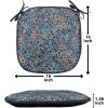 Ambesonne Valentine`s Day Chair Seating Cushion, Cartoon Hearts with Arrows Love Passion and Romance Pattern, Anti-Slip Seat Padding for Kitchen & Patio, 16″x16″, Dark Coral Brown White(Burnt Sienna Marigold)