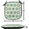 Ambesonne Valentine`s Day Chair Seating Cushion, Cartoon Hearts with Arrows Love Passion and Romance Pattern, Anti-Slip Seat Padding for Kitchen & Patio, 16″x16″, Dark Coral Brown White(Dark Taupe Mint Green)