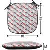 Ambesonne Valentine`s Day Chair Seating Cushion, Cartoon Hearts with Arrows Love Passion and Romance Pattern, Anti-Slip Seat Padding for Kitchen & Patio, 16″x16″, Dark Coral Brown White(Dimgrey Pale Grey Red)