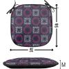 Ambesonne Valentine`s Day Chair Seating Cushion, Cartoon Hearts with Arrows Love Passion and Romance Pattern, Anti-Slip Seat Padding for Kitchen & Patio, 16″x16″, Dark Coral Brown White(Indigo Pink Pale Grey)
