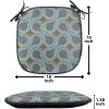 Ambesonne Valentine`s Day Chair Seating Cushion, Cartoon Hearts with Arrows Love Passion and Romance Pattern, Anti-Slip Seat Padding for Kitchen & Patio, 16″x16″, Dark Coral Brown White(Grey Marigold Pale Blue)