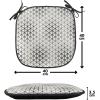 Ambesonne Valentine`s Day Chair Seating Cushion, Cartoon Hearts with Arrows Love Passion and Romance Pattern, Anti-Slip Seat Padding for Kitchen & Patio, 16″x16″, Dark Coral Brown White(Black and Cream)