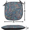 Ambesonne Valentine`s Day Chair Seating Cushion, Cartoon Hearts with Arrows Love Passion and Romance Pattern, Anti-Slip Seat Padding for Kitchen & Patio, 16″x16″, Dark Coral Brown White(Burnt Sienna Marigold)