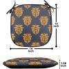 Ambesonne Valentine`s Day Chair Seating Cushion, Cartoon Hearts with Arrows Love Passion and Romance Pattern, Anti-Slip Seat Padding for Kitchen & Patio, 16″x16″, Dark Coral Brown White(Dark Blue Marigold)