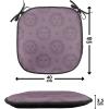 Ambesonne Valentine`s Day Chair Seating Cushion, Cartoon Hearts with Arrows Love Passion and Romance Pattern, Anti-Slip Seat Padding for Kitchen & Patio, 16″x16″, Dark Coral Brown White(Dark Mauve)