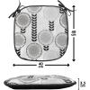 Ambesonne Valentine`s Day Chair Seating Cushion, Cartoon Hearts with Arrows Love Passion and Romance Pattern, Anti-Slip Seat Padding for Kitchen & Patio, 16″x16″, Dark Coral Brown White(Grey Pale Grey Black)