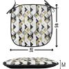 Ambesonne Valentine`s Day Chair Seating Cushion, Cartoon Hearts with Arrows Love Passion and Romance Pattern, Anti-Slip Seat Padding for Kitchen & Patio, 16″x16″, Dark Coral Brown White(Beige Black White)