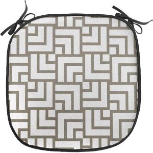 Ambesonne Romantic Chair Seating Cushion, Flamingos Shaping Hearts Heads Love Animal Valentines Illustration, Anti-Slip Seat Padding for Kitchen & Patio, 16″x16″, Pale Pink Grey(Sage Green and White)