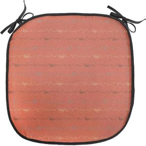 Ambesonne Romantic Chair Seating Cushion, Flamingos Shaping Hearts Heads Love Animal Valentines Illustration, Anti-Slip Seat Padding for Kitchen & Patio, 16″x16″, Pale Pink Grey(Dark Brown Dark Coral)
