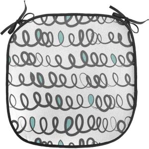 Ambesonne Valentine`s Day Chair Seating Cushion, Cartoon Hearts with Arrows Love Passion and Romance Pattern, Anti-Slip Seat Padding for Kitchen & Patio, 16″x16″, Dark Coral Brown White(Dark Taupe Pale Blue)