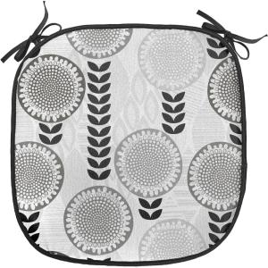 Ambesonne Valentine`s Day Chair Seating Cushion, Cartoon Hearts with Arrows Love Passion and Romance Pattern, Anti-Slip Seat Padding for Kitchen & Patio, 16″x16″, Dark Coral Brown White(Grey Pale Grey Black)