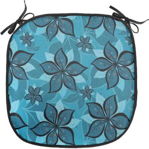 Ambesonne Valentine`s Day Chair Seating Cushion, Cartoon Hearts with Arrows Love Passion and Romance Pattern, Anti-Slip Seat Padding for Kitchen & Patio, 16″x16″, Dark Coral Brown White(Petrol Blue and Aqua)