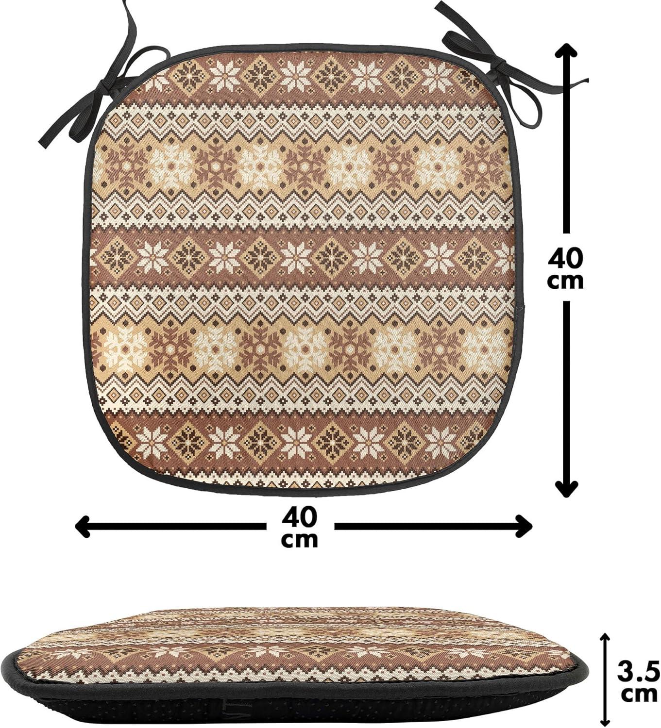 imageAmbesonne Angel Chair Seating Cushion Set of 2 Medieval Marry Love Angel Playing Music Valentine Cupid Date Dove Marriage AntiSlip Seat Padding for Kitchen amp Patio 16x16 Eggshell Ruby CaramelPale Caramel Sand Brown