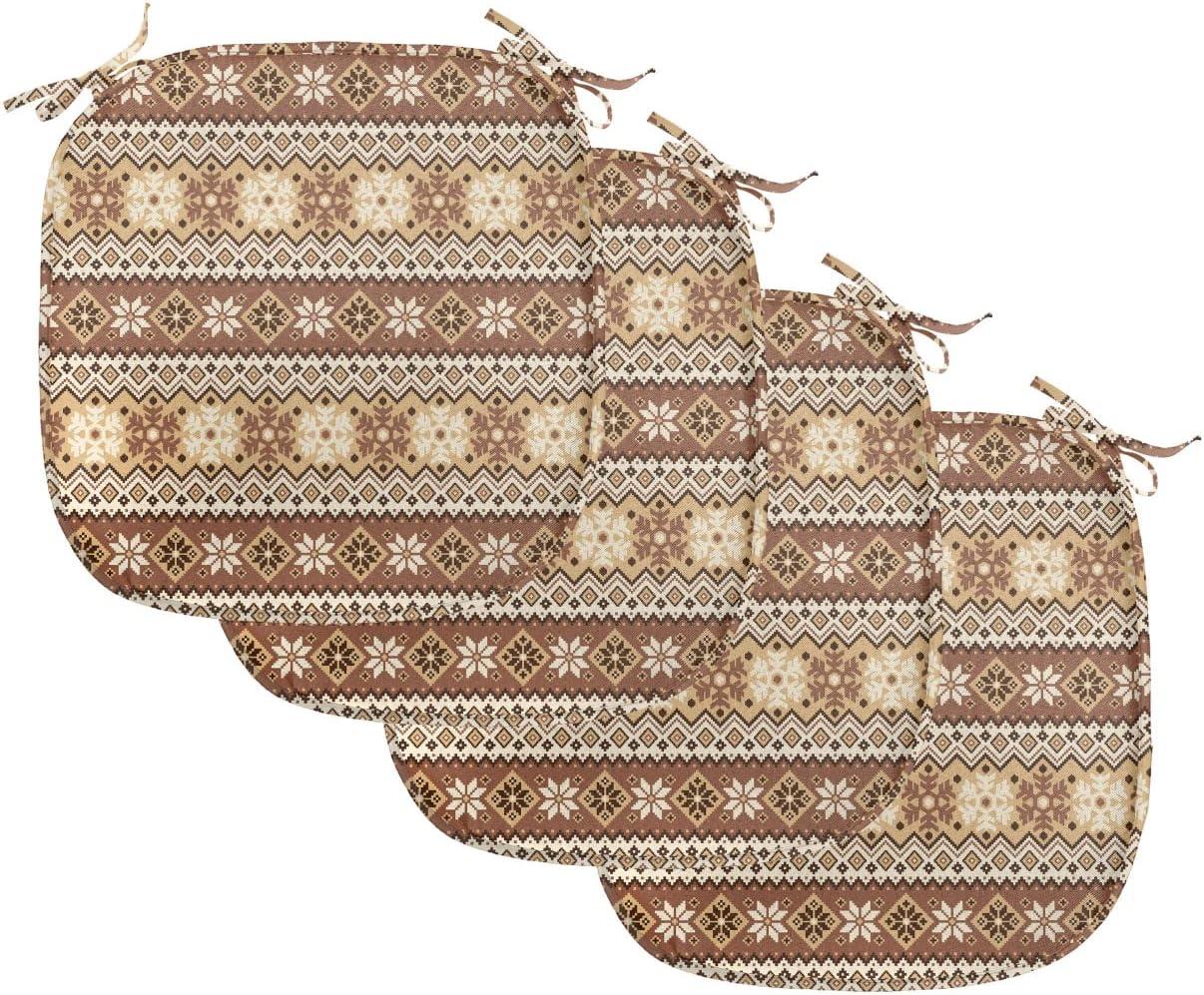 imageAmbesonne Angel Chair Seating Cushion Set of 2 Medieval Marry Love Angel Playing Music Valentine Cupid Date Dove Marriage AntiSlip Seat Padding for Kitchen amp Patio 16x16 Eggshell Ruby CaramelPale Caramel Sand Brown