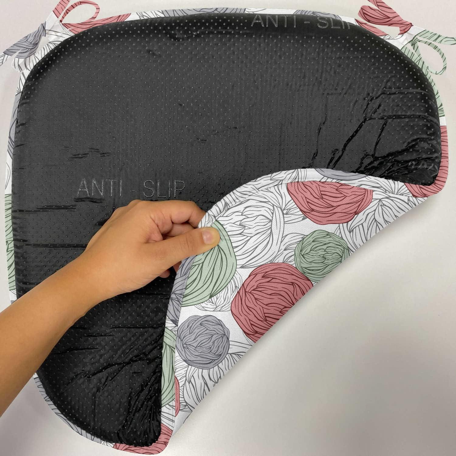imageAmbesonne Angel Chair Seating Cushion Set of 2 Medieval Marry Love Angel Playing Music Valentine Cupid Date Dove Marriage AntiSlip Seat Padding for Kitchen amp Patio 16x16 Eggshell Ruby CaramelCoral Grey Reseda Green
