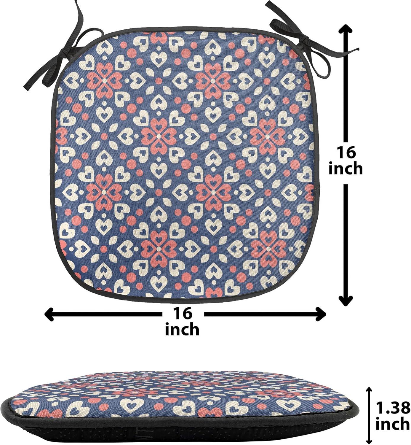 imageAmbesonne Angel Chair Seating Cushion Set of 2 Medieval Marry Love Angel Playing Music Valentine Cupid Date Dove Marriage AntiSlip Seat Padding for Kitchen amp Patio 16x16 Eggshell Ruby CaramelNight Blue Ivory Coral