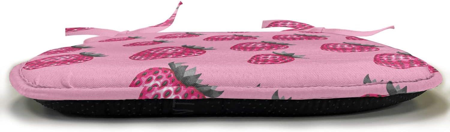 imageAmbesonne Angel Chair Seating Cushion Set of 2 Medieval Marry Love Angel Playing Music Valentine Cupid Date Dove Marriage AntiSlip Seat Padding for Kitchen amp Patio 16x16 Eggshell Ruby CaramelPale Pink Magenta