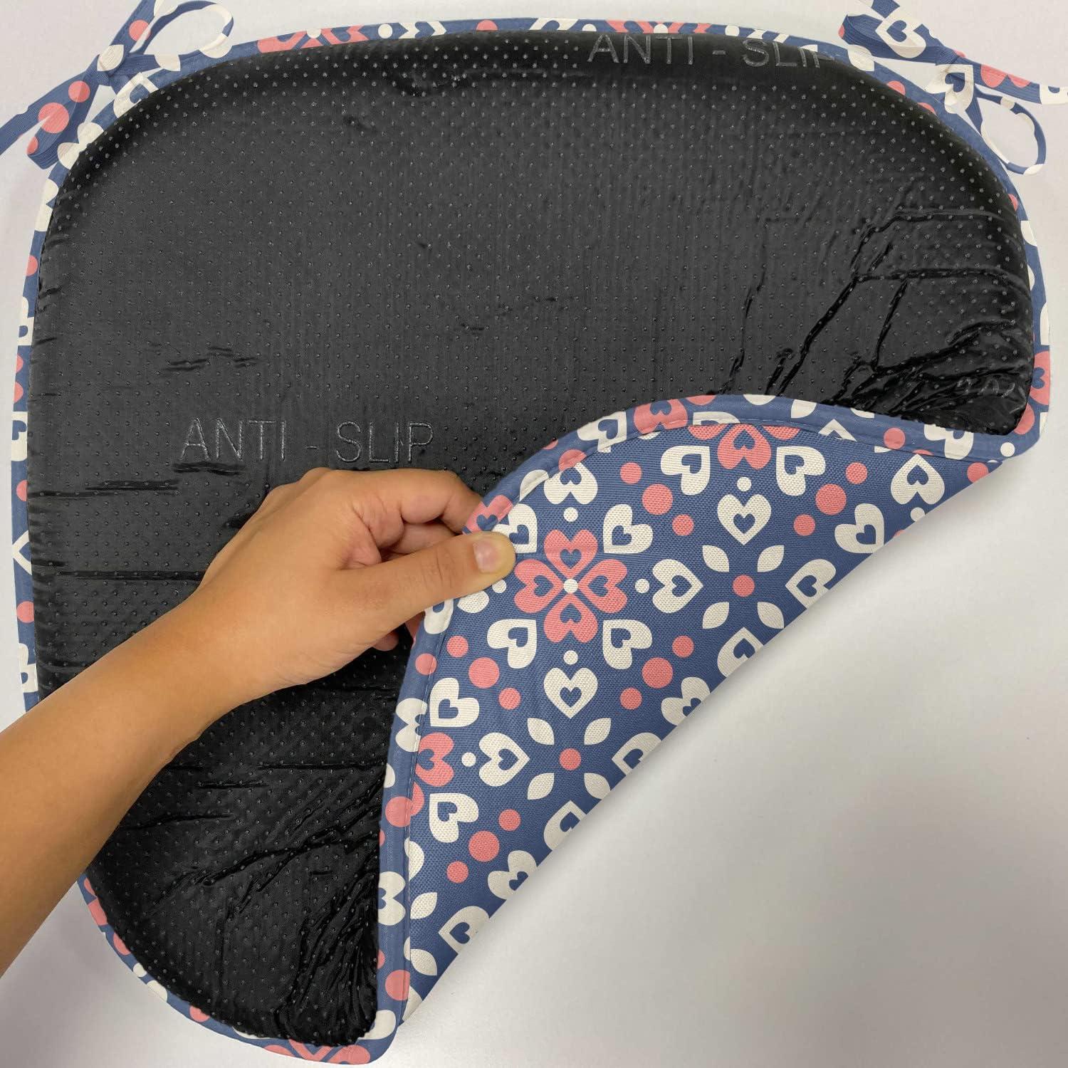 imageAmbesonne Angel Chair Seating Cushion Set of 2 Medieval Marry Love Angel Playing Music Valentine Cupid Date Dove Marriage AntiSlip Seat Padding for Kitchen amp Patio 16x16 Eggshell Ruby CaramelNight Blue Ivory Coral