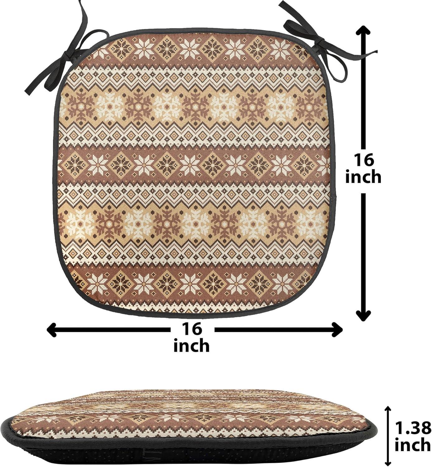 imageAmbesonne Angel Chair Seating Cushion Set of 2 Medieval Marry Love Angel Playing Music Valentine Cupid Date Dove Marriage AntiSlip Seat Padding for Kitchen amp Patio 16x16 Eggshell Ruby CaramelPale Caramel Sand Brown