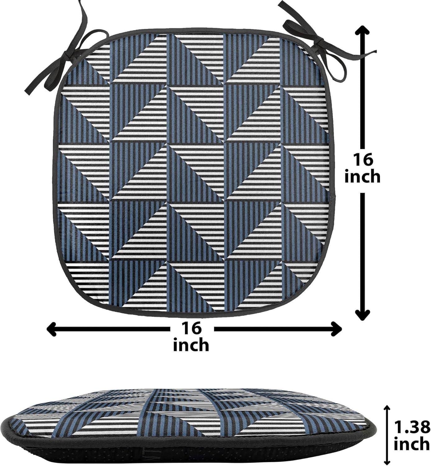 imageAmbesonne Angel Chair Seating Cushion Set of 2 Medieval Marry Love Angel Playing Music Valentine Cupid Date Dove Marriage AntiSlip Seat Padding for Kitchen amp Patio 16x16 Eggshell Ruby CaramelDark Blue Black White