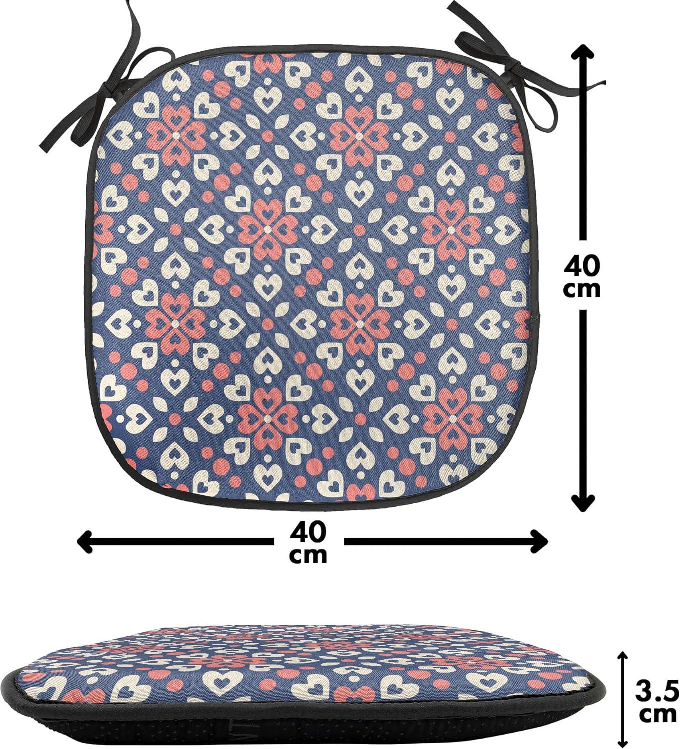 imageAmbesonne Angel Chair Seating Cushion Set of 2 Medieval Marry Love Angel Playing Music Valentine Cupid Date Dove Marriage AntiSlip Seat Padding for Kitchen amp Patio 16x16 Eggshell Ruby CaramelNight Blue Ivory Coral